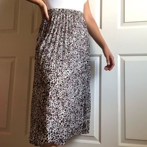 Animal print maxi skirt